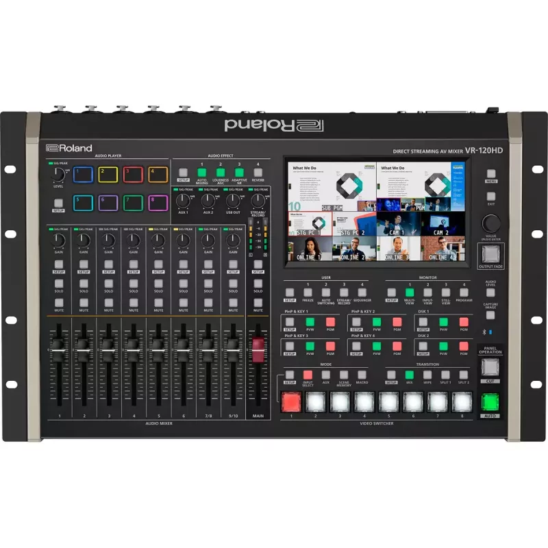 Audio mixer Roland VR-120HD 42 kanalit 24 bit 48 kHz must