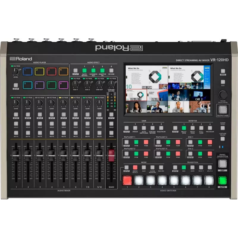 Audio mixer Roland VR-120HD 42 kanalit 24 bit 48 kHz must