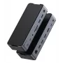 eSTUFF GLB232006 sülearvuti dokk/pordireplikaator Juhtmega ühendatud USB 3.2 Gen 1 (3.1 Gen 1) USB-C Alumiinium, Must