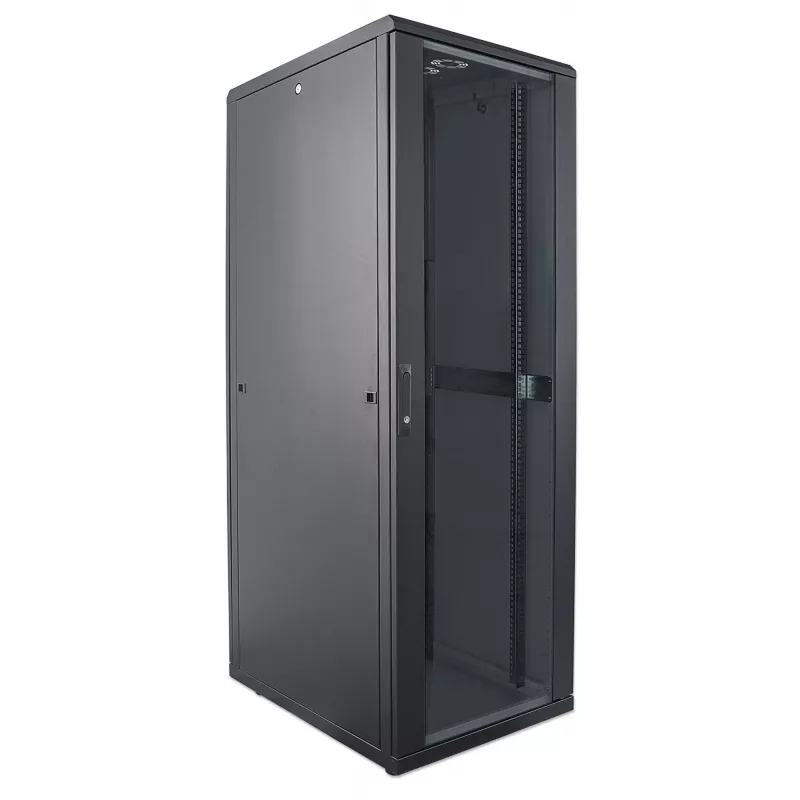 Intellinet 19-tolline võrgukapp – eraldiseisev, 32U, 600x600 mm (laius x sügavus), must, lamepakend, max 1500 kg, mitmepunktilise ukselukuga, üks lukk külgpaneeli kohta, kasutatav sügavus 123 kuni 373 mm, IP20 reitinguga, rack, teras