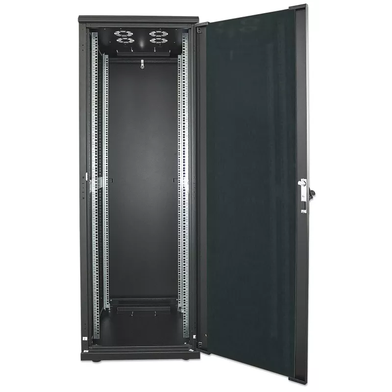 Intellinet 19-tolline võrgukapp – eraldiseisev, 32U, 600x600 mm (laius x sügavus), must, lamepakend, max 1500 kg, mitmepunktilise ukselukuga, üks lukk külgpaneeli kohta, kasutatav sügavus 123 kuni 373 mm, IP20 reitinguga, rack, teras
