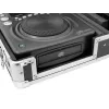 Flight case Roadinger 30125346 DJ-kontroller vineer must hõbedane