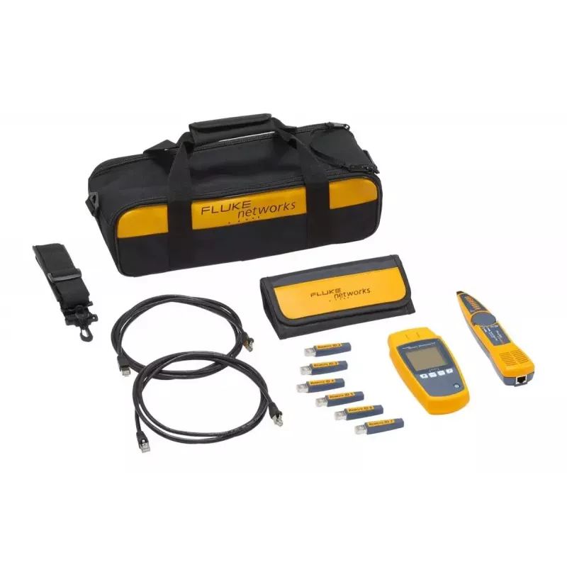 PoE tester Fluke MicroScanner PoE must sinine kollane RJ-45 RJ-11