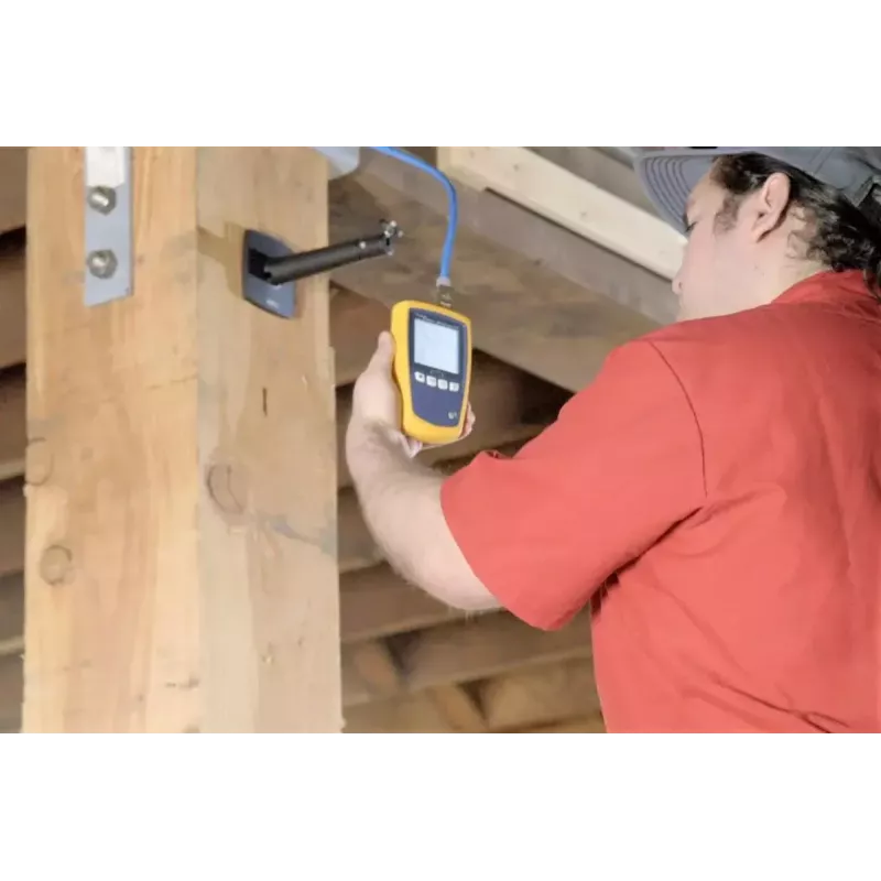 PoE tester Fluke MicroScanner PoE must sinine kollane RJ-45 RJ-11
