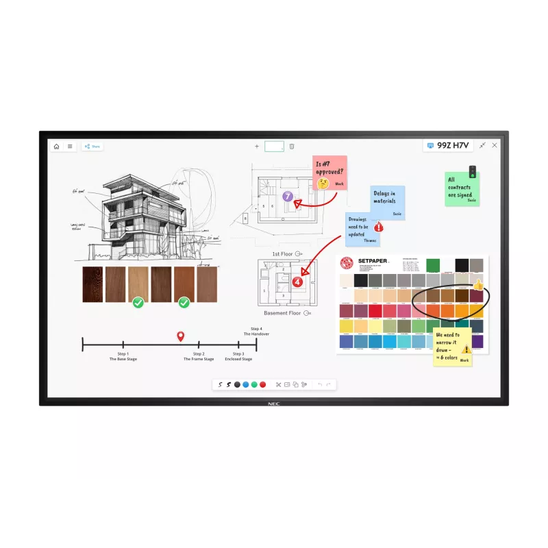 NEC MultiSync M861 IGB Digital signage lame panel 2.18 m (86 tolli) LCD 500 cd/m² 4K Ultra HD must puuteekraan 24/7