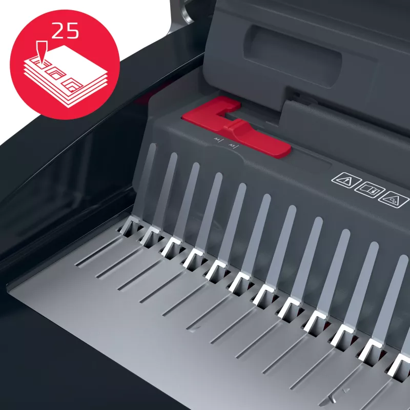 GBC CombBind® CB25 käsitsi köitmismasin, kammköitmismasin, käsitsi, 390 lehte, must, punane