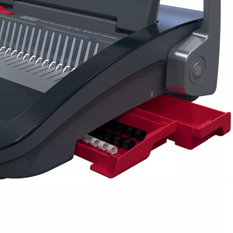 GBC CombBind® CB25 käsitsi köitmismasin, kammköitmismasin, käsitsi, 390 lehte, must, punane