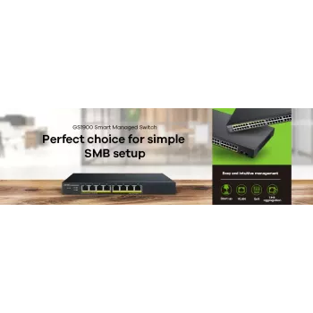 Zyxel GS1900-8HP hallatav L2 Gigabit Ethernet (10/100/1000) Power over Ethernet (PoE) Must