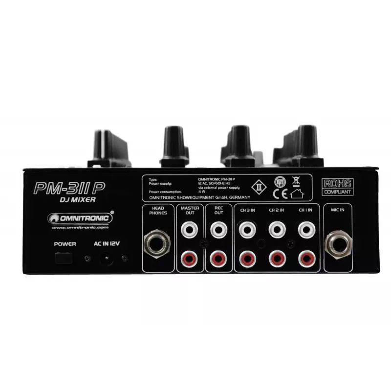 Helimikser Omnitronic 10006879 3 kanalit 20 - 20000 Hz Must