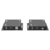 Manhattan 1080p HDMI KVM üle IP pikenduskomplekt, pikendab 1080p@60Hz signaali kuni 120 m ühe Cat6 Etherneti kaabli või IP-toega võrgu kaudu, saatja ja vastuvõtja, USB-A pordid arvuti/hiire/klaviatuuri jaoks, must, kolmeaastane garantii