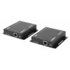 Manhattan 1080p HDMI KVM üle IP pikenduskomplekt, pikendab 1080p@60Hz signaali kuni 120 m ühe Cat6 Etherneti kaabli või IP-toega võrgu kaudu, saatja ja vastuvõtja, USB-A pordid arvuti/hiire/klaviatuuri jaoks, must, kolmeaastane garantii