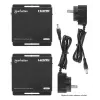 Manhattan 1080p HDMI KVM üle IP pikenduskomplekt, pikendab 1080p@60Hz signaali kuni 120 m ühe Cat6 Etherneti kaabli või IP-toega võrgu kaudu, saatja ja vastuvõtja, USB-A pordid arvuti/hiire/klaviatuuri jaoks, must, kolmeaastane garantii