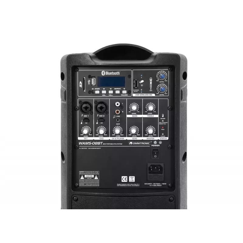 2-suunaline kõlar Omnitronic WAMS-08BT MK2