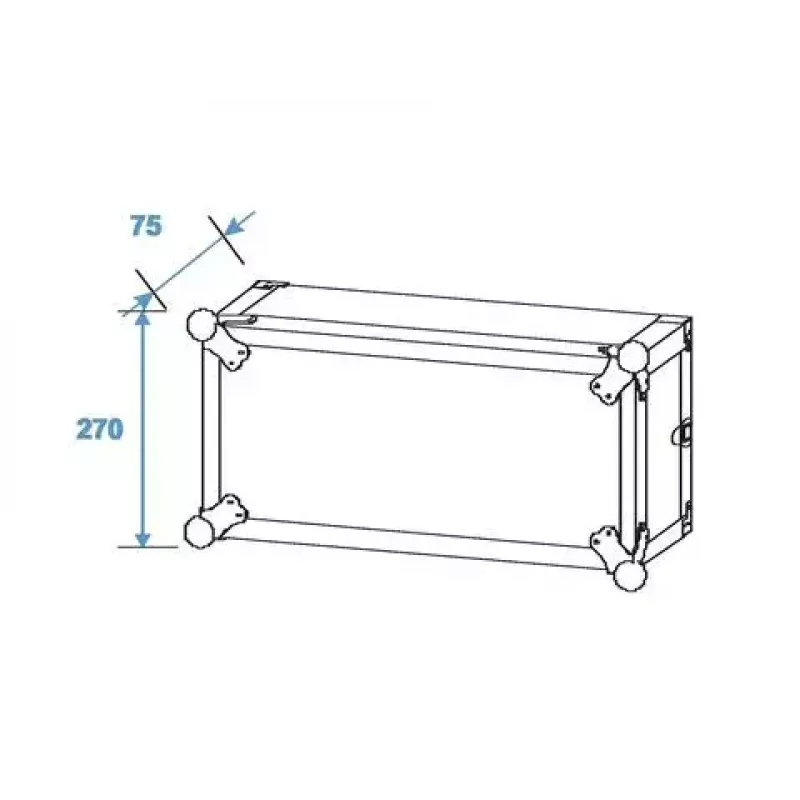 Kõva kohver Roadinger 30107204 Alumiinium Must Hõbedane 525x550x270mm