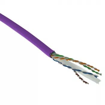 ACT Cat 6 F/UTP tahke paigalduskaabel, LSZH, CPR euroklass ECA, 24 AWG, violetne 305 meetrit