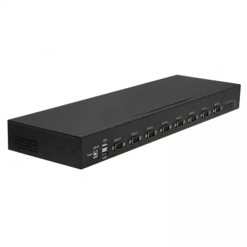 RealPower 284513 jadamuundur/kordisti/isolaator USB 2.0 RS-232 Must
