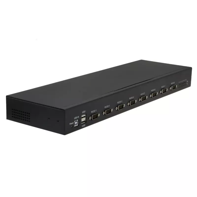 RealPower 284513 jadamuundur/kordisti/isolaator USB 2.0 RS-232 Must