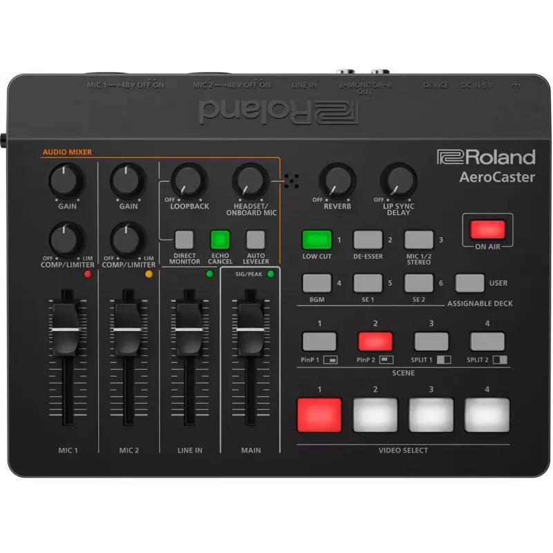 Audio Interface Roland AeroCaster Must 24 bit 48 kHz fantoomtoide 48 V