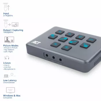 ACT Dual HDMI-sisendiga USB-C videoswitšer 60 Hz hall