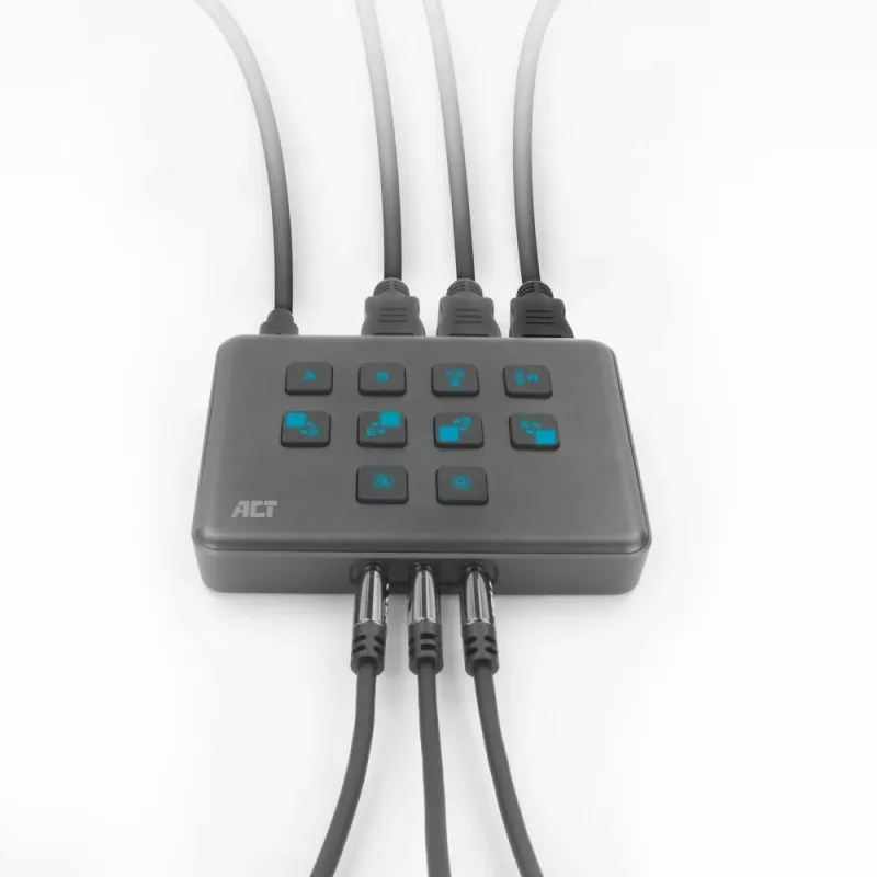 ACT Dual HDMI-sisendiga USB-C videoswitšer 60 Hz hall