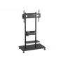 Mobiilne telerikäru EQUIP 50 tolli – 90 tolli, perforeeritud riiuliga, VESA 200x200–600x400, 60 kg, must