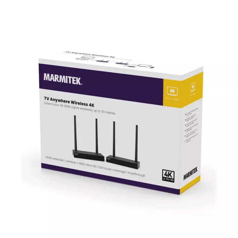 Juhtmevaba AV-saatja ja -vastuvõtja Marmitek TV Anywhere 4K must