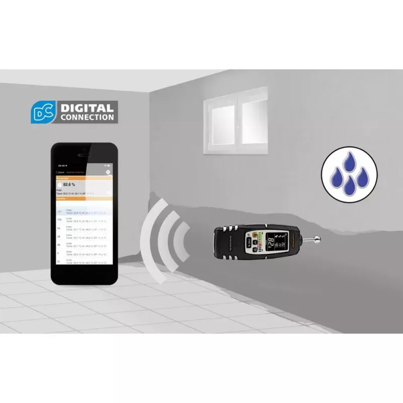 Laserliner MultiWet-Finder Plus elektrooniline hügromeeter must valge digitaalne ekraan