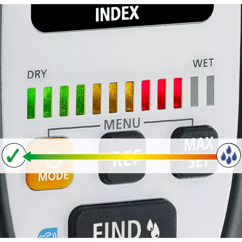 Laserliner MultiWet-Finder Plus elektrooniline hügromeeter must valge digitaalne ekraan