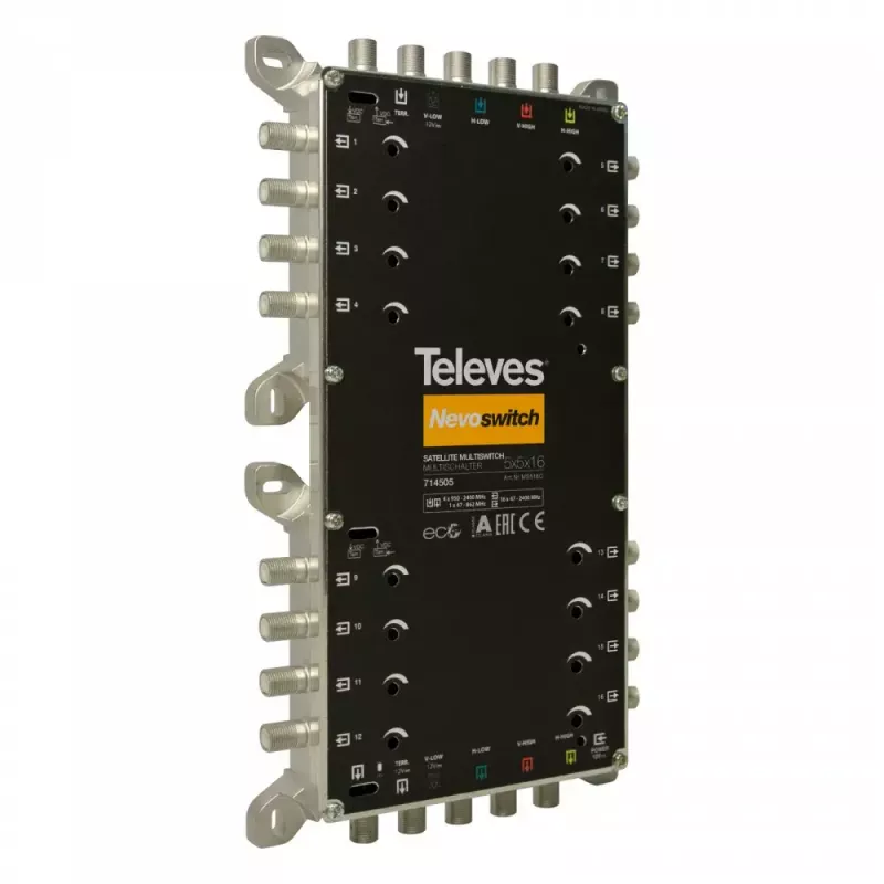 Satelliidi multikommutaator Televes 714505 5 sisendit 16 väljundit