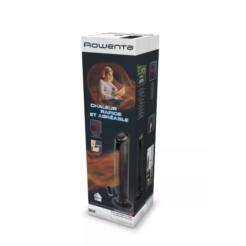 Rowenta Intense Comfort Hot SO9420 siseküttekeha must 2400 W ventilaatoriga elektrikeris