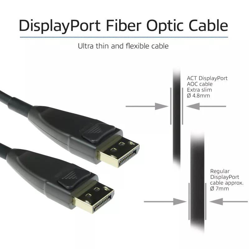 ACT 90 m DisplayPort aktiivne optiline kaabel DisplayPort isane - DisplayPort isane