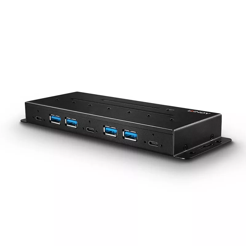 Lindy 7 pordiga USB 3.2 Gen 2 metallist jaotur