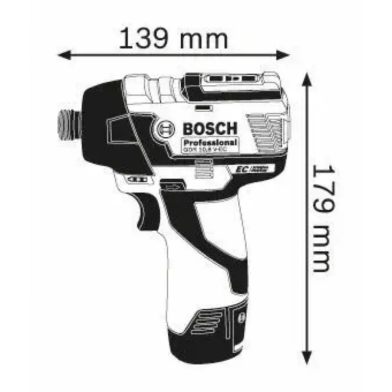 Löökmutrivõti Bosch GDR 12V-110 Professional 1/4 tolli 110 N⋅m 10,8 V
