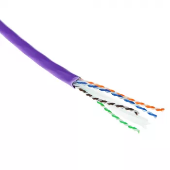 ACT Cat 6A U/UTP paigalduskaabel tahke, LSZH, CPR euroklass ECA, 23AWG, violetne, 305 meetrit