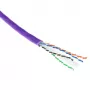 ACT Cat 6A U/UTP paigalduskaabel tahke, LSZH, CPR euroklass ECA, 23AWG, violetne, 305 meetrit