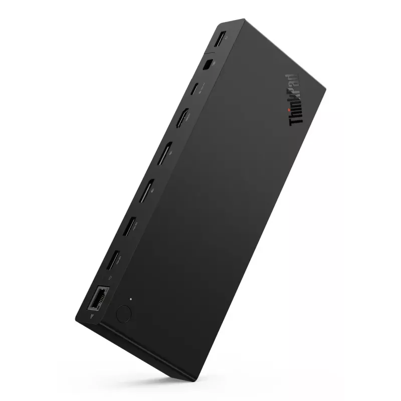 Dokkimisjaam Lenovo ThinkPad USB4 Smart Dock 5500 — juhtmega USB4, 65W PD, Gigabit Ethernet, 4K@30Hz, 100W toiteplokk, Eclipse Must