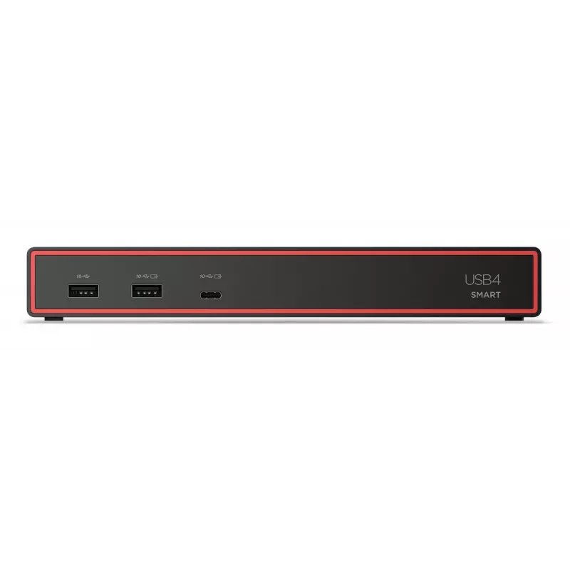 Dokkimisjaam Lenovo ThinkPad USB4 Smart Dock 5500 — USB4, 65 W PD, Gigabit Ethernet, 4K@60 Hz, 100 W toiteplokk, Eclipse Must