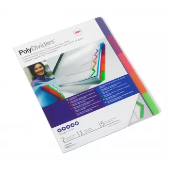 GBC 2101323E vaheleht Polüpropüleen (PP) Sinine, Roheline, Oranž, Roosa, Lilla 5 tk