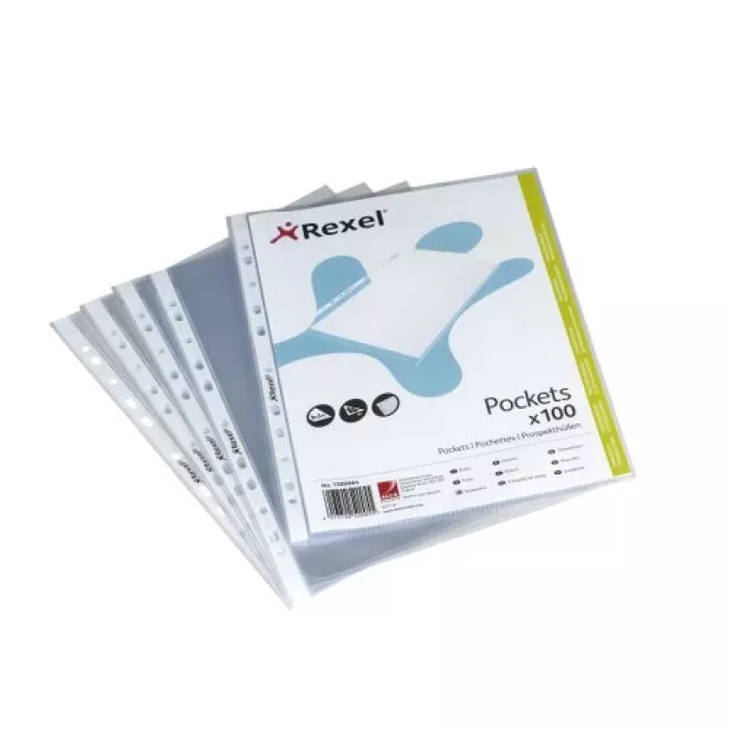 Rexel Premium A5 pealt avanevad taskud, läbipaistev (100 tk), läbipaistev, 175 mm, 225 mm, 25 mm