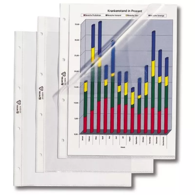 Hetzel Standard lehekaitse, A4, PVC 0,095 mm, avatud küljelt ja ülalt (220204)