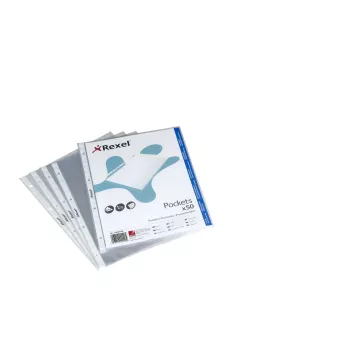 Rexel Crystal Clear A4 Top Open Pocket (50), 210 x 297 mm (A4), Läbipaistev, Polüpropüleen (PP), Portree, 50 tk