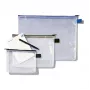 Rexel Mesh Bag 1300260 tõmblukuga tasku, A4, PVC, 360 x 275 x 35 mm, must, läbipaistev