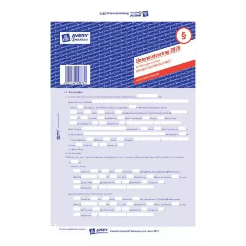 Registripaber Avery 2875