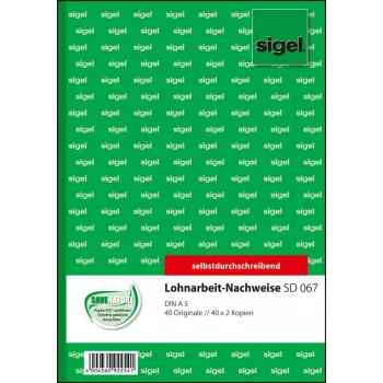 Ärivorm Sigel SD067 Roheline A5 120 lehte