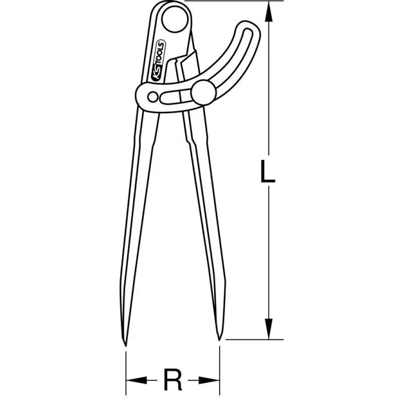 Jaotur KS Tools 300.0416 teras 200 mm pikkus 150 mm