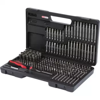 Kruvikeeramisotsakute komplekt KS Tools 911.2008 208 tk nikkel DIN 3126 ISO 1173