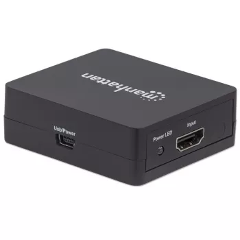 Manhattan HDMI Splitter 2-Port , 1080p, must, edastab ühest HDMI-allikast väljundi kahele HD-ekraanile