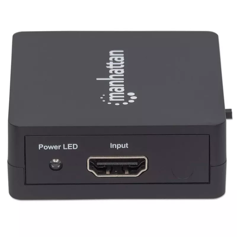 Manhattan HDMI Splitter 2-Port , 1080p, must, edastab ühest HDMI-allikast väljundi kahele HD-ekraanile