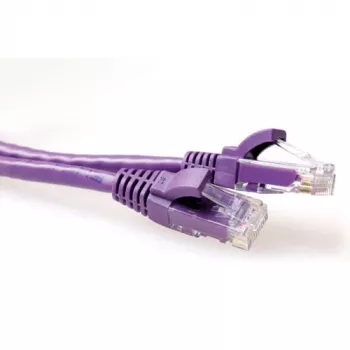 ACT lilla 1-meetrine U/UTP CAT6 haardevaba plastikvarrestusega RJ45-ühenduskaabel