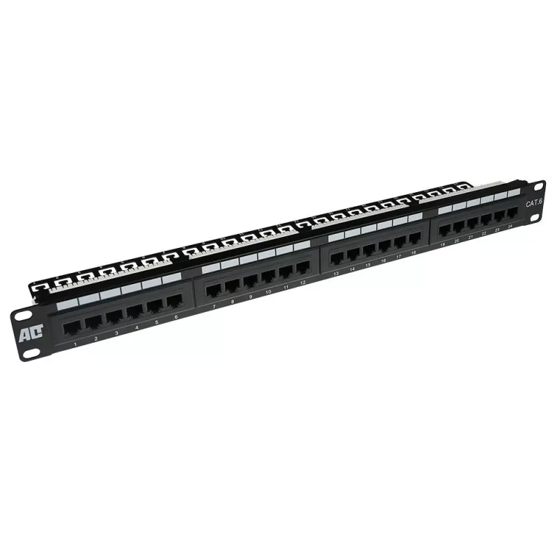 ACT patchpaneel CAT 6 UTP 24 pordiga koos kaablihaldustulbaga
